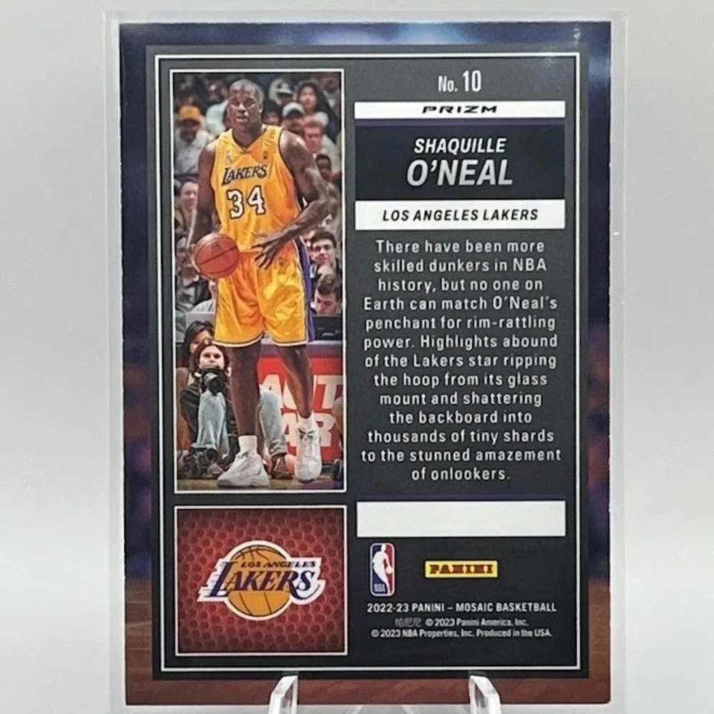 Shaquille O'Neal Silver Prizm 2022 Panini Mosaic 10 NBA Los Angeles Lakers